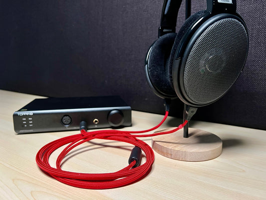 Sennheiser HD58x red custom headphone cable