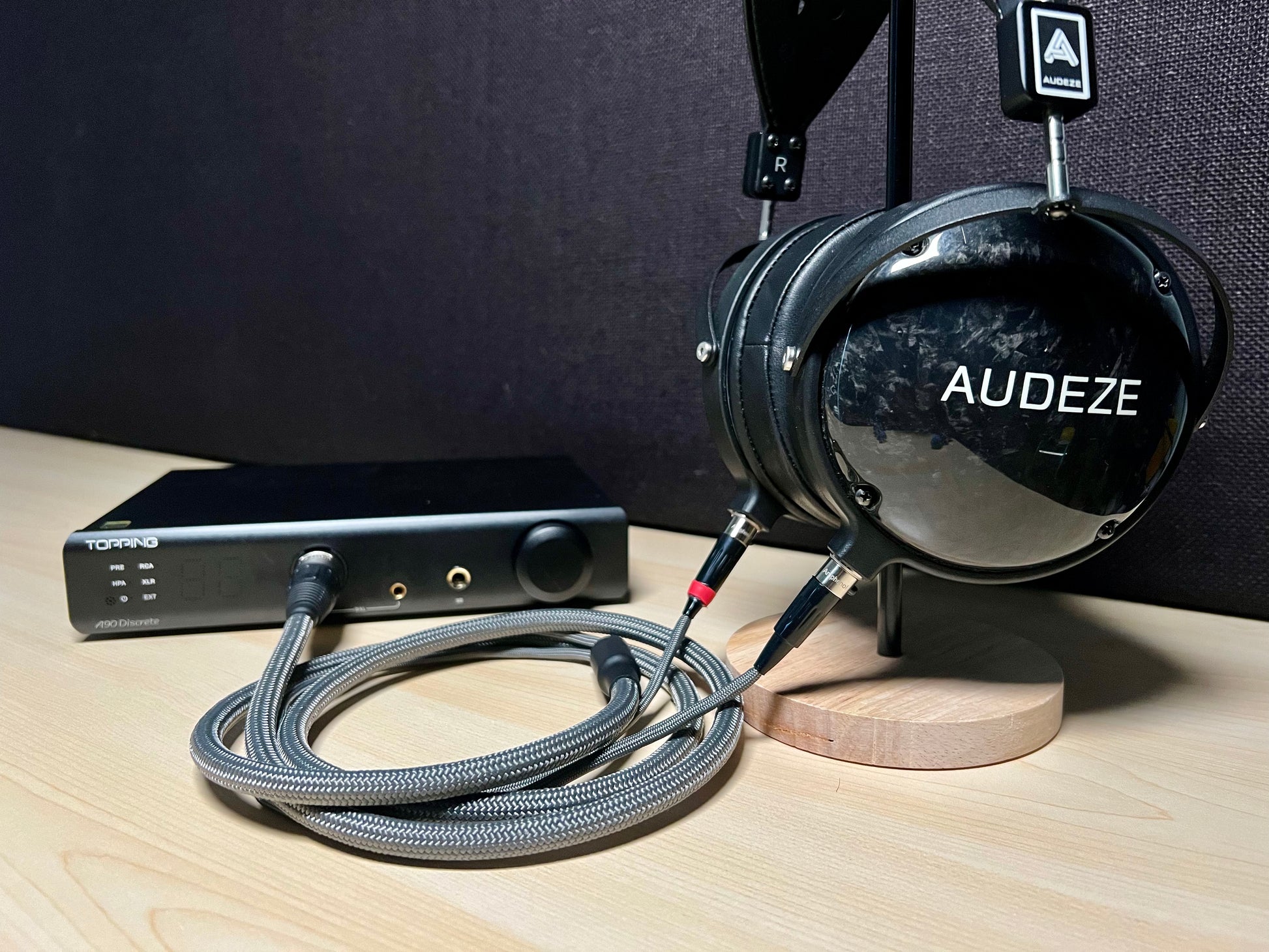 Audeze dual mini 4 pin xlr headphone cable