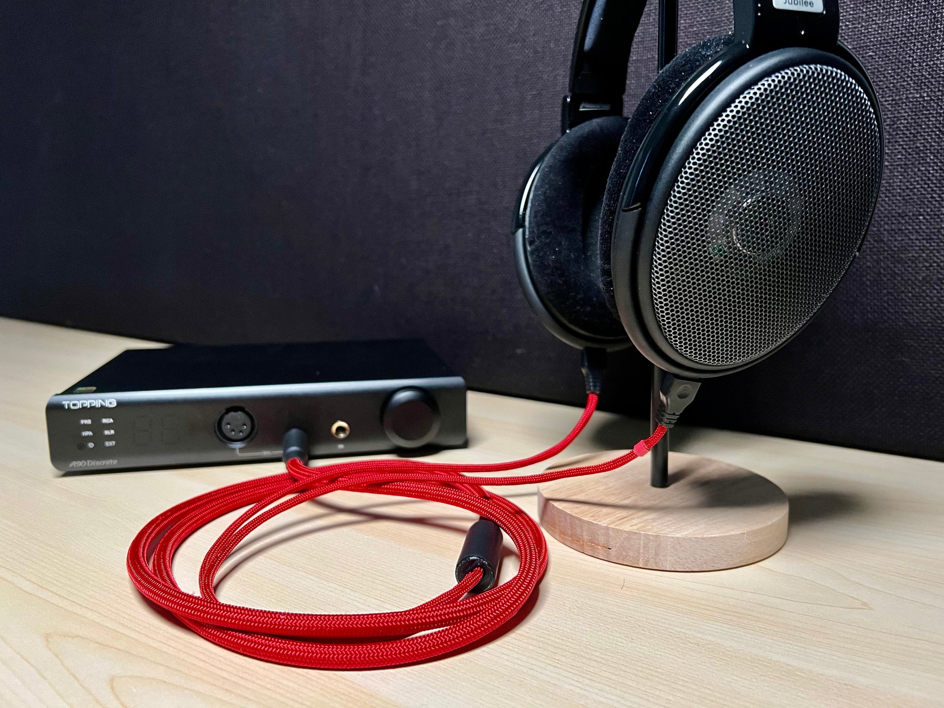 Sennheiser HD58x red custom headphone cable